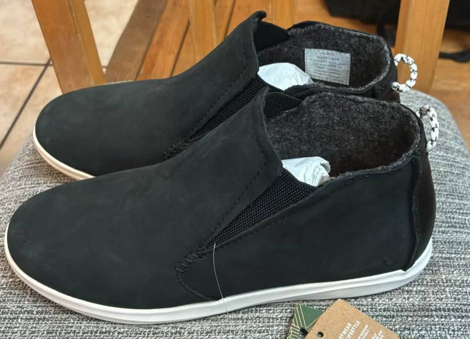 New Olukai Hawai‘iloa Manu leather Slip-On Shoes size ladies 9 - photo 3