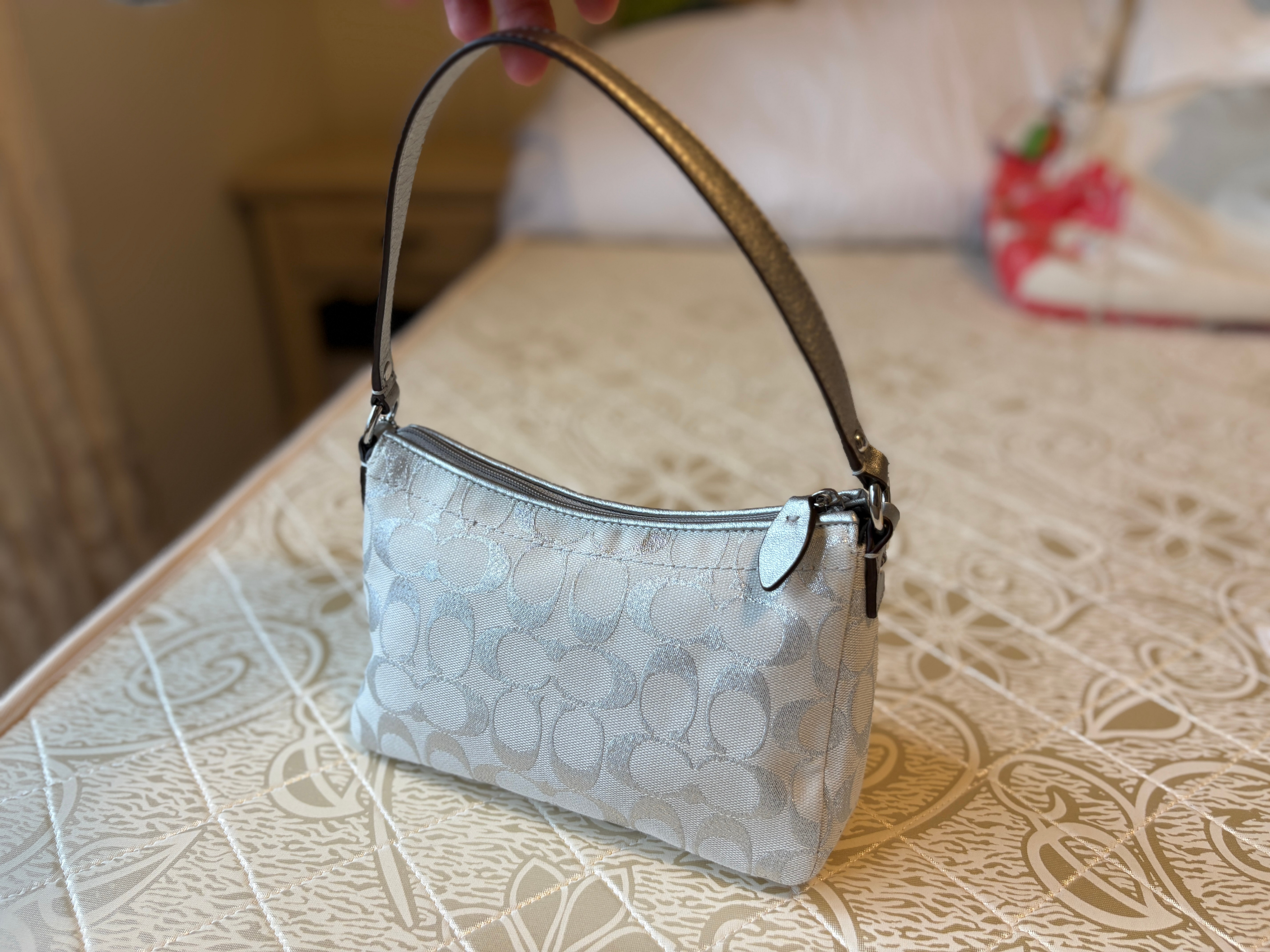 Coach Signature Pattern Grey Handbag - photo 2
