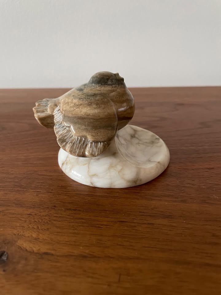 Vintage Soviet Stone Sparrow Sculpture (1980s, Made in USSR) - photo 2