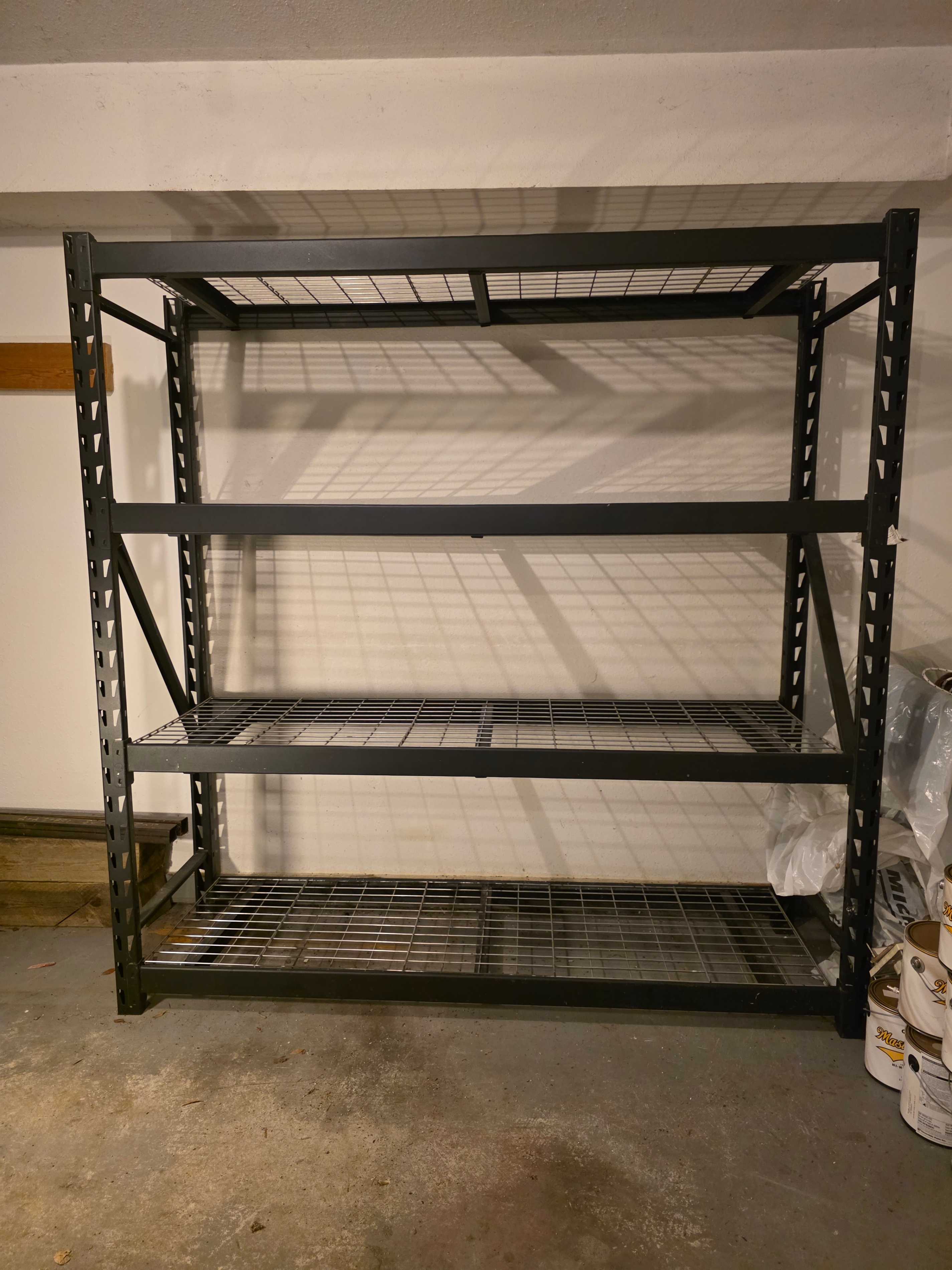 🛠️ Metal Industrial Shelving Unit – Hammer Granite Finish 🛠️ - photo 2