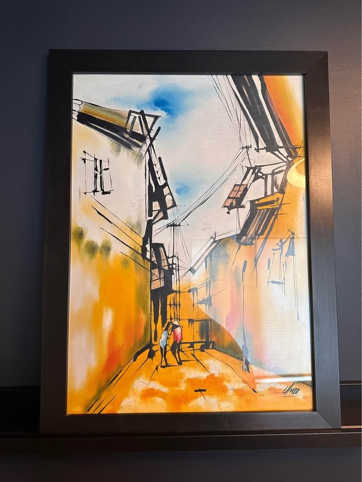Large Vietnamese Painting, Framed - photo 2