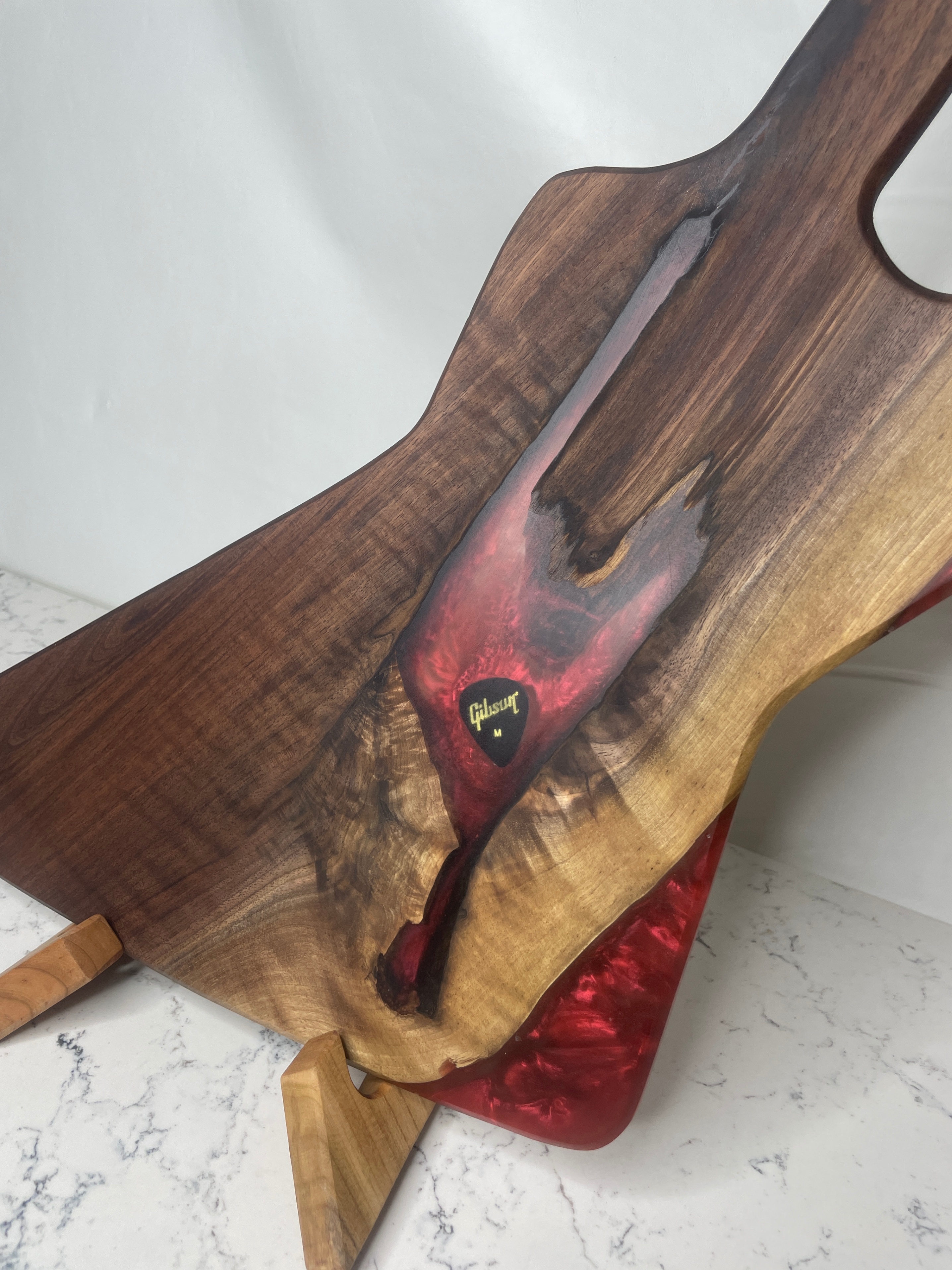 "Guitar"-Erie Board (Gibson Charcuterie Board w/ Dragon Epoxy) - photo 2