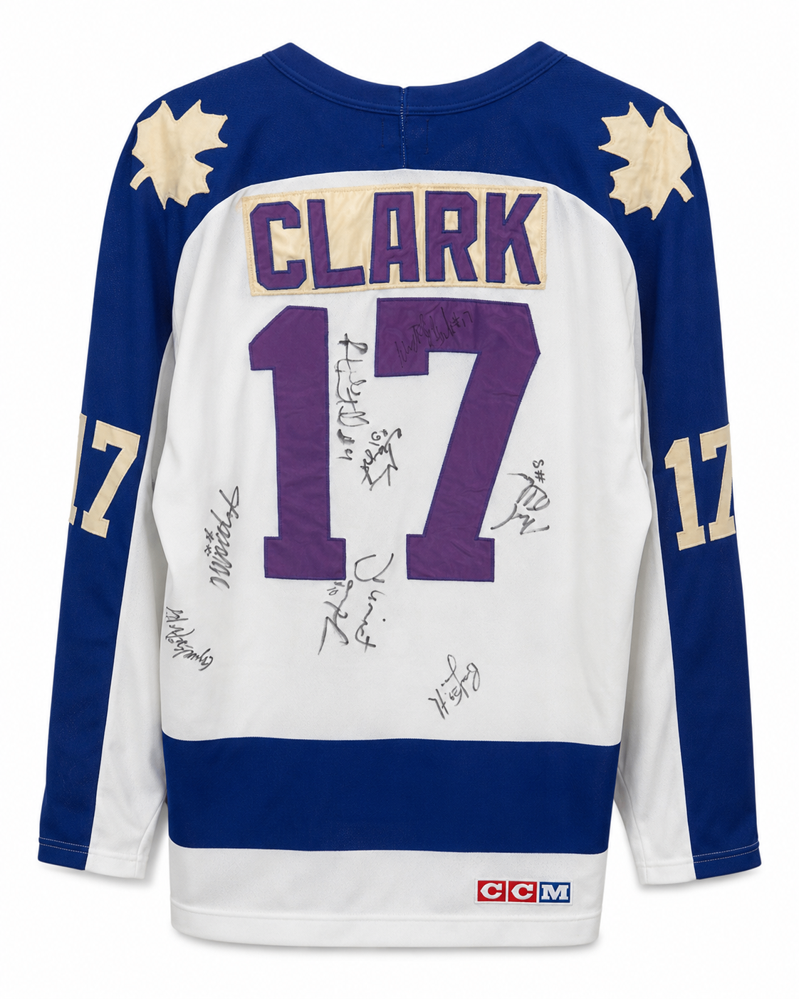 Rare Toronto Maple Leafs Clark #17 Multi-Signed CCM Jersey - photo 2
