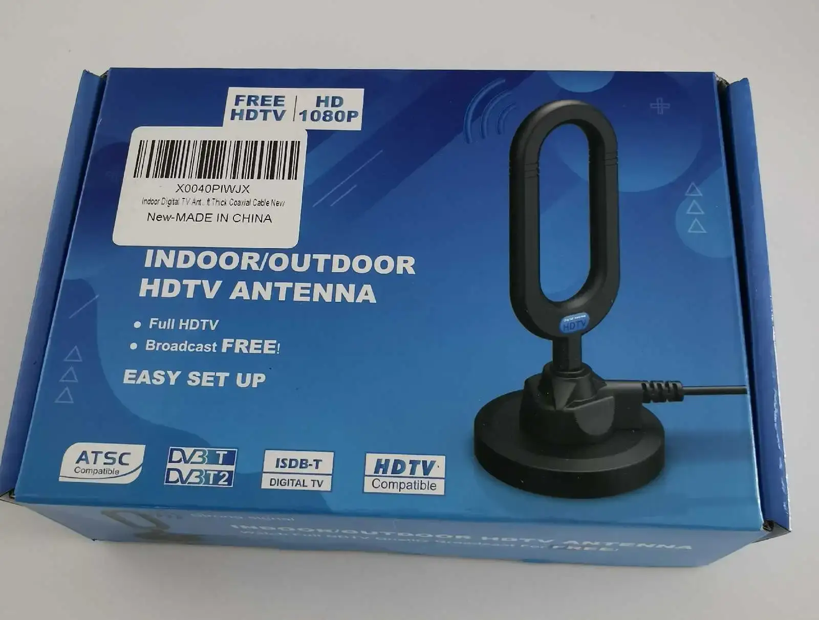 Indoor/Outdoor HDTV Antenna with Coaxial Cable