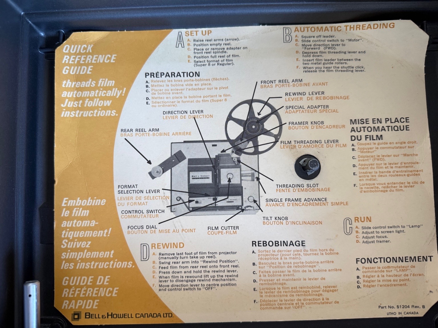 Bell & Howell Dual 8 Home Movie Projector - photo 3