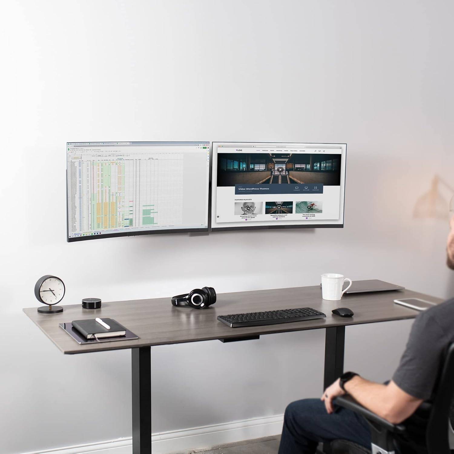VIVO Premium New Dual 21 to 32 inch LCD LED Monitor Wall Mount - photo 5