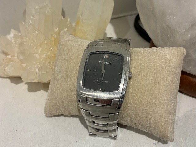 Fossil Watch w/ Diamond