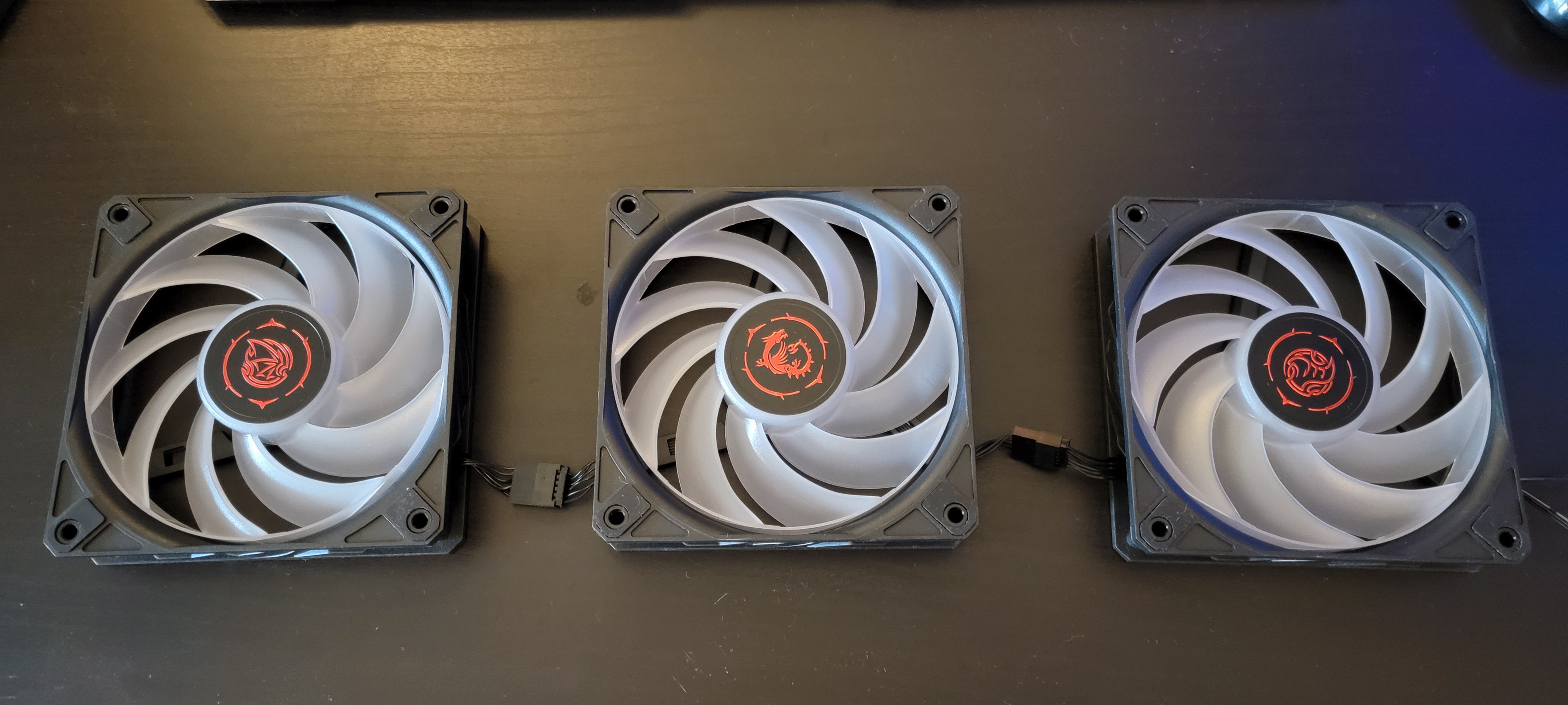 Set of 3x 120mm MSI ARGB Fans