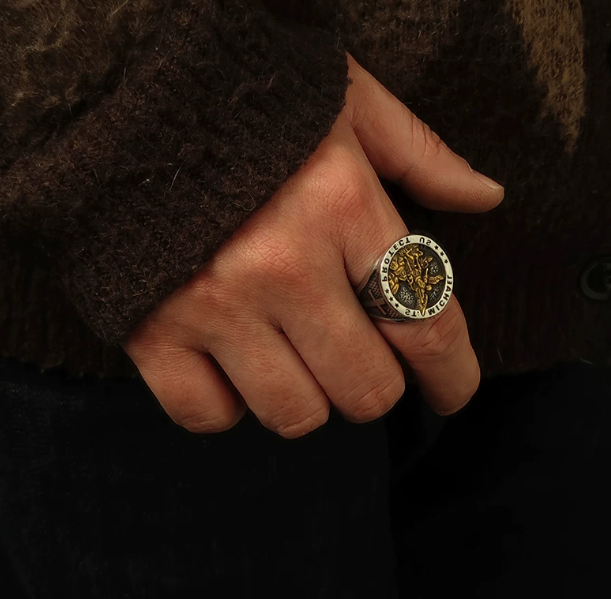 St. Michael Protect Us Ring