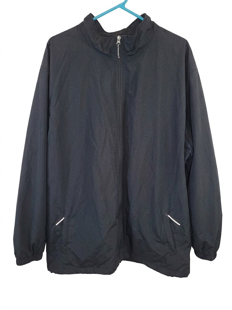 Charles River Apparel Jacket Black Windbreaker Full Zip Mens 5XL - photo 3