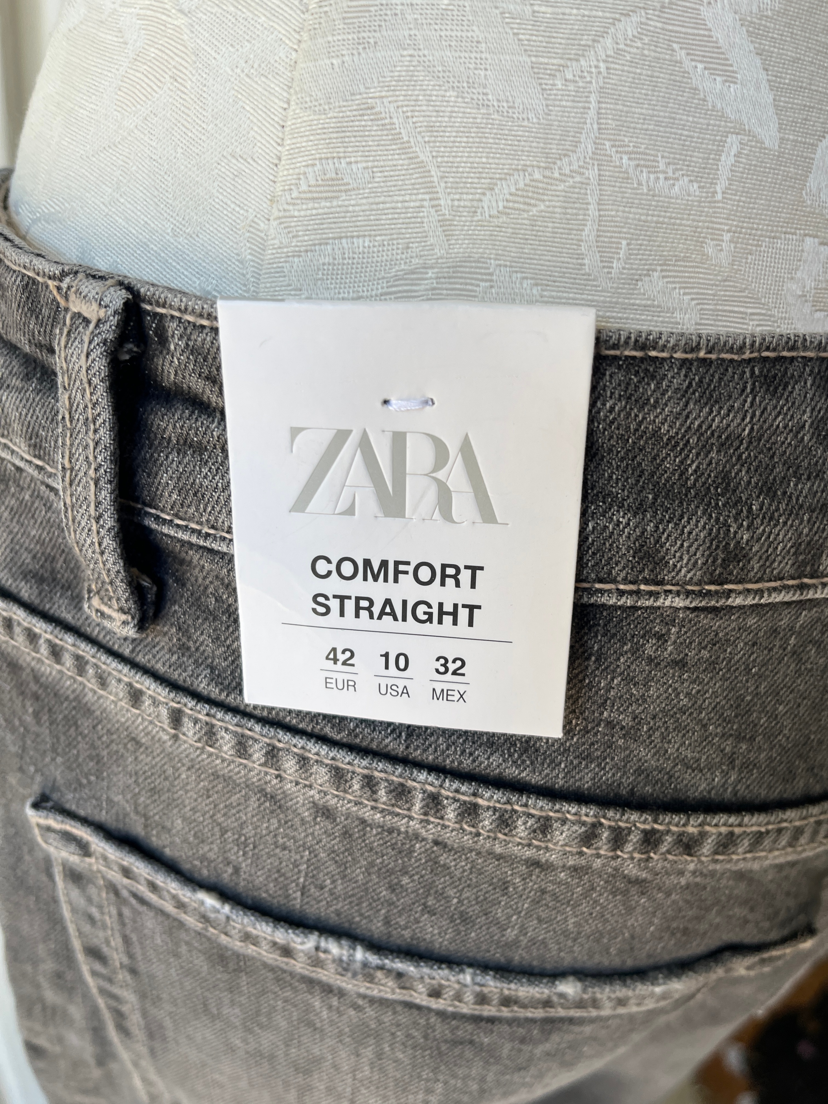 Zara Comfort Straight Jeans - Grey - Size 42 EUR / 10 US - photo 3