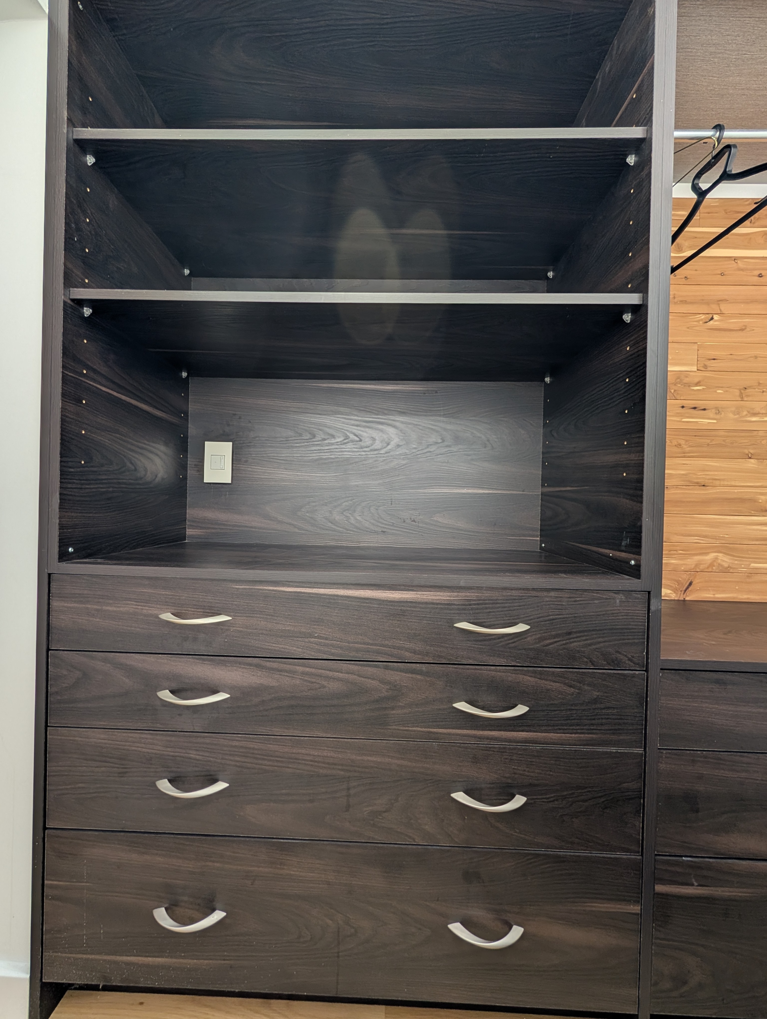 Custom Built Black Closet System Storage Wardrobe (109” Wide) - photo 3