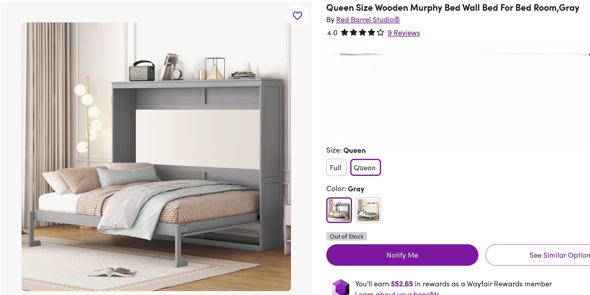 Queen Size Murphy Bed - photo 3