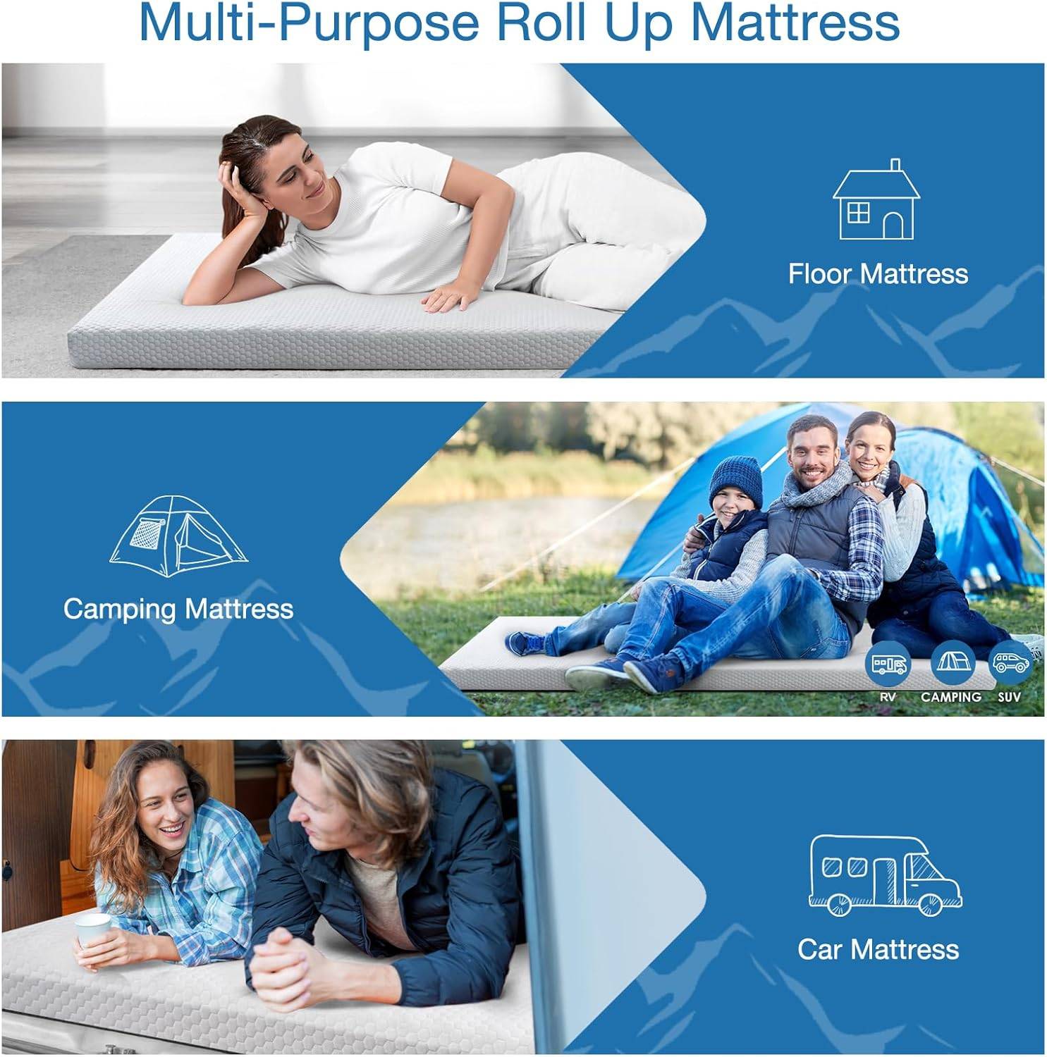 KingChii CertiPUR-US Memory Foam Camping - photo 4