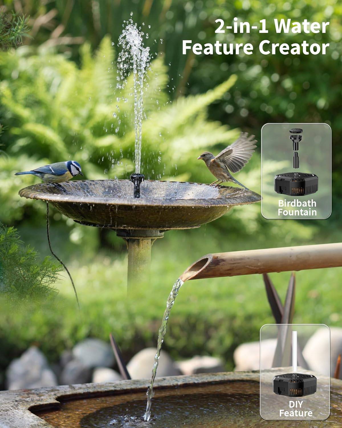 POPOSOAP 4W Solar Fountain Pump with Filter Box, Solar Powered - photo 5