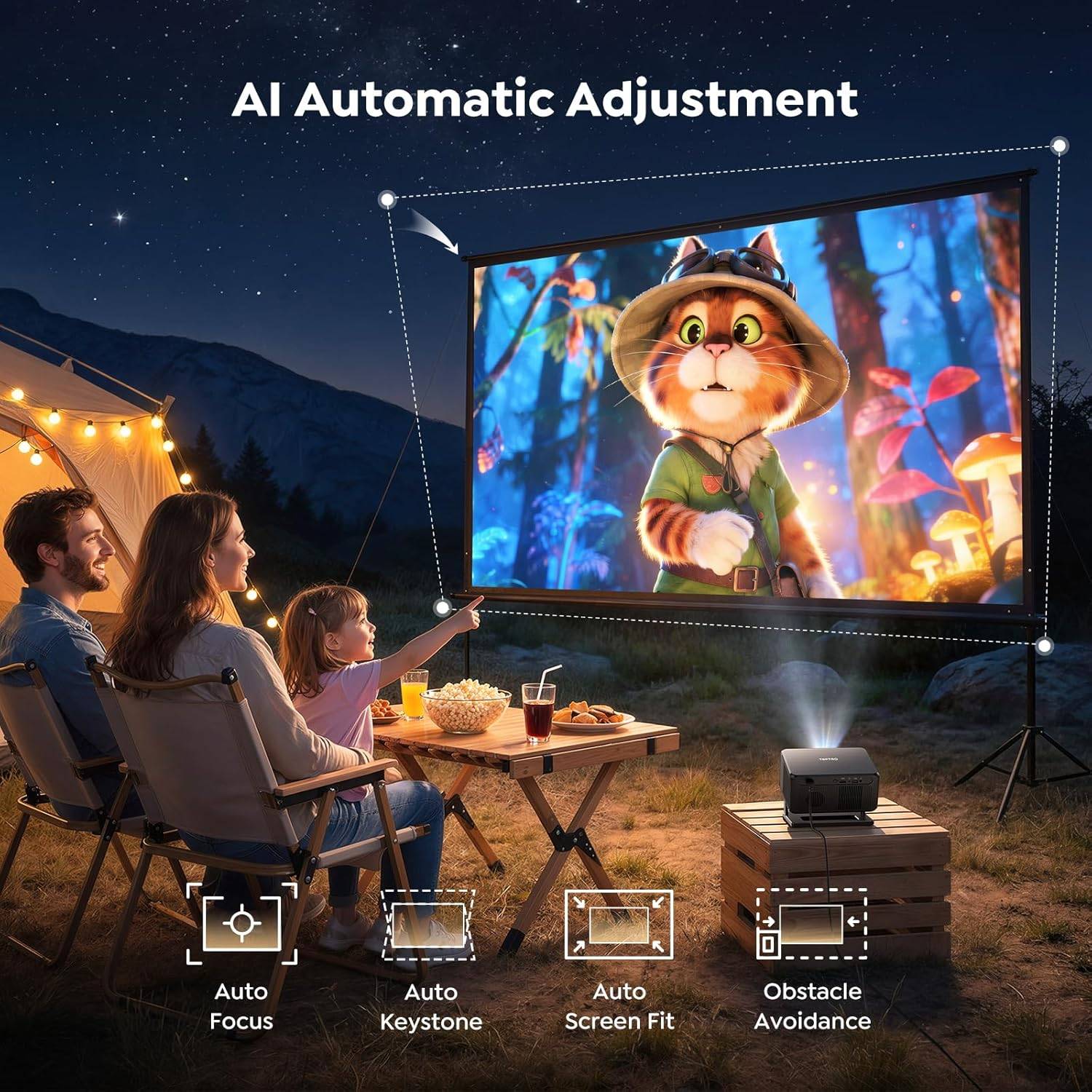 TopTro TP3 Smart 4K Mini Projector with Google TV on Sale - photo 2