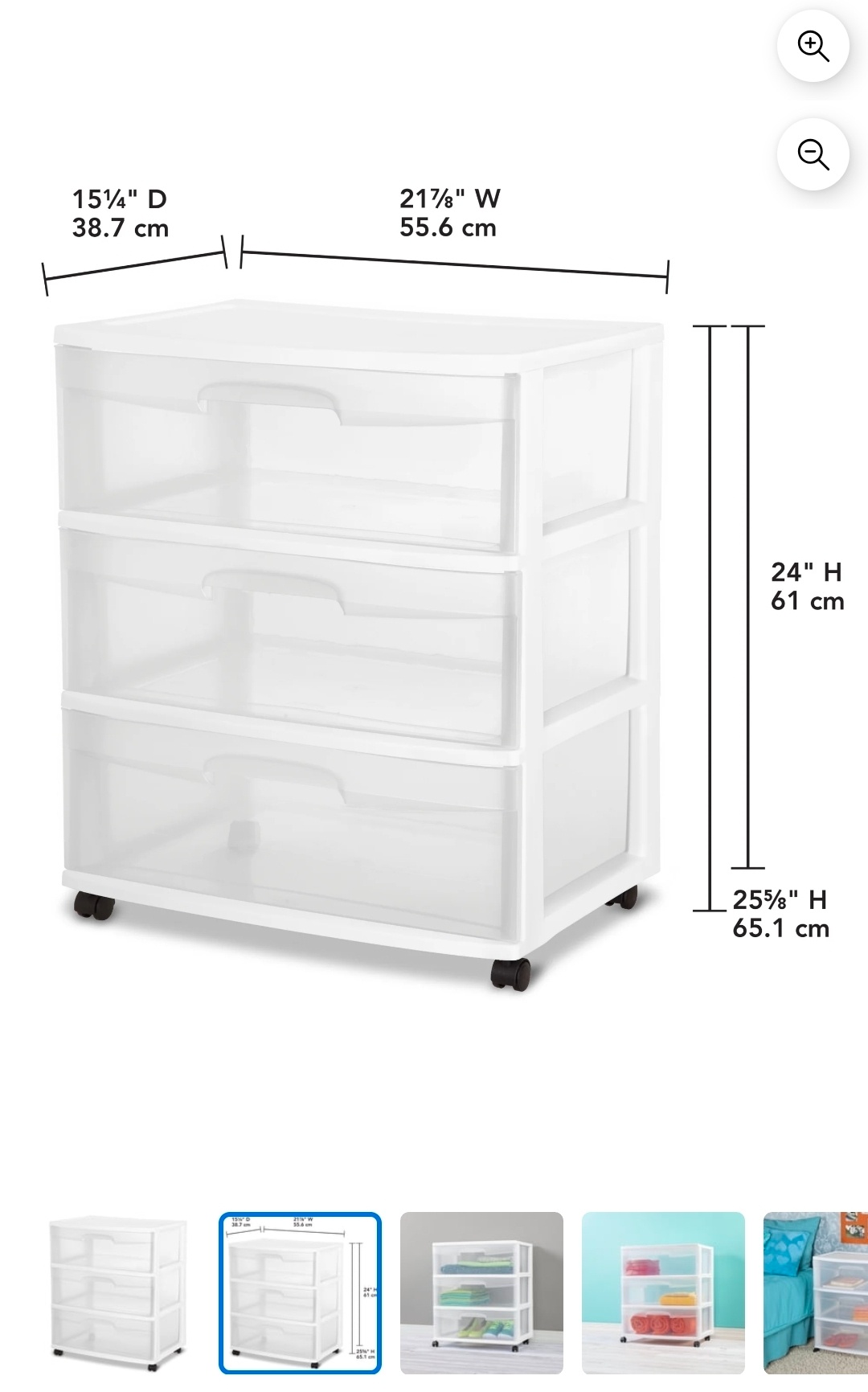Like-New Sterilite 3-Drawer Storage Unit (White) – Moving Sale - photo 2