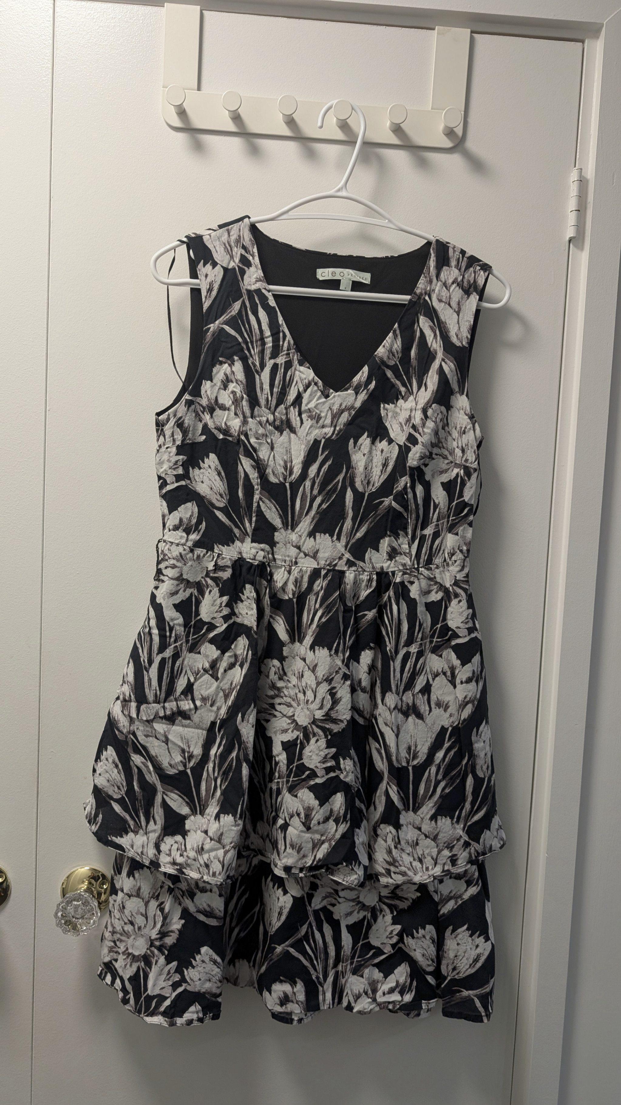 Cleo Petites Women's Floral Tiered Dress Size S