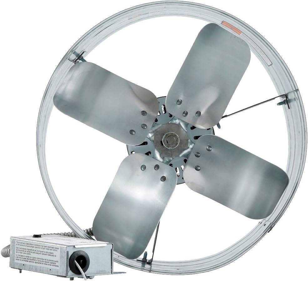 Automatic Gable Mount Attic Ventilator Fan Adjustable Thermostat