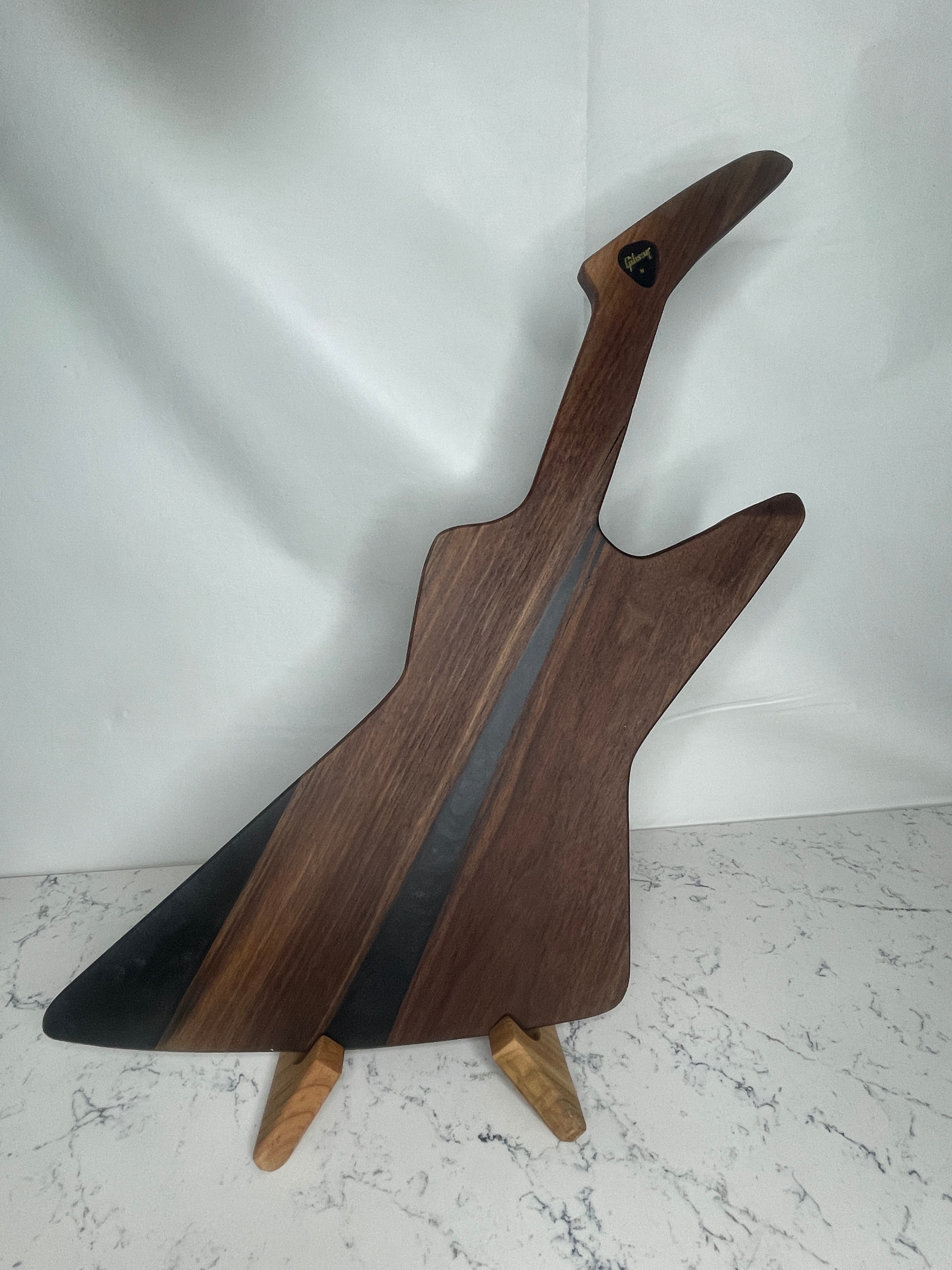 "Guitar"-Erie Board (Gibson Charcuterie Board w/ Black Epoxy)