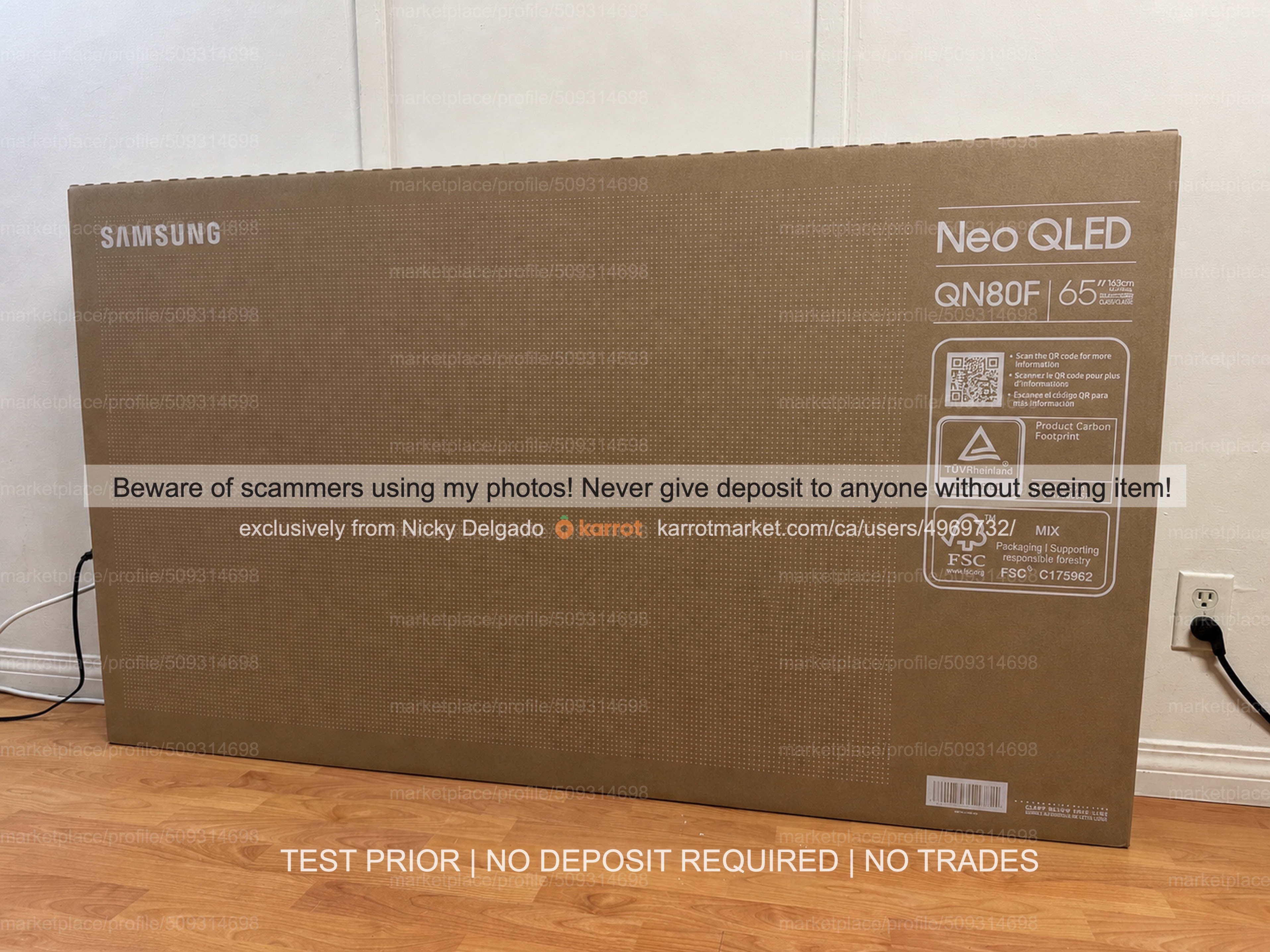 Samsung 65" QN80F 4K 120hz Neo QLED Smart TV - 2025