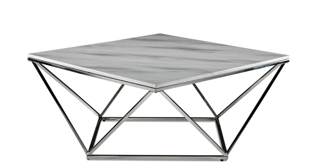 Coffee Table - Marble and Stainless Steel - photo 2