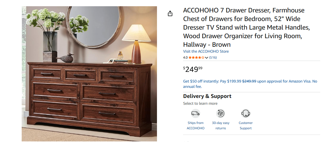 !NEGOTIABLE! ACCOHOHO 7-Drawer Dresser - photo 2