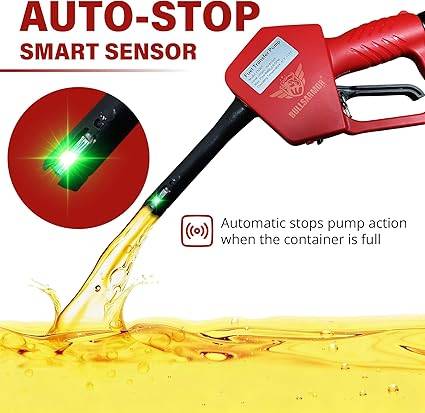 BullsArmor Fuel Transfer Pump - Battery Powered - Auto Stop