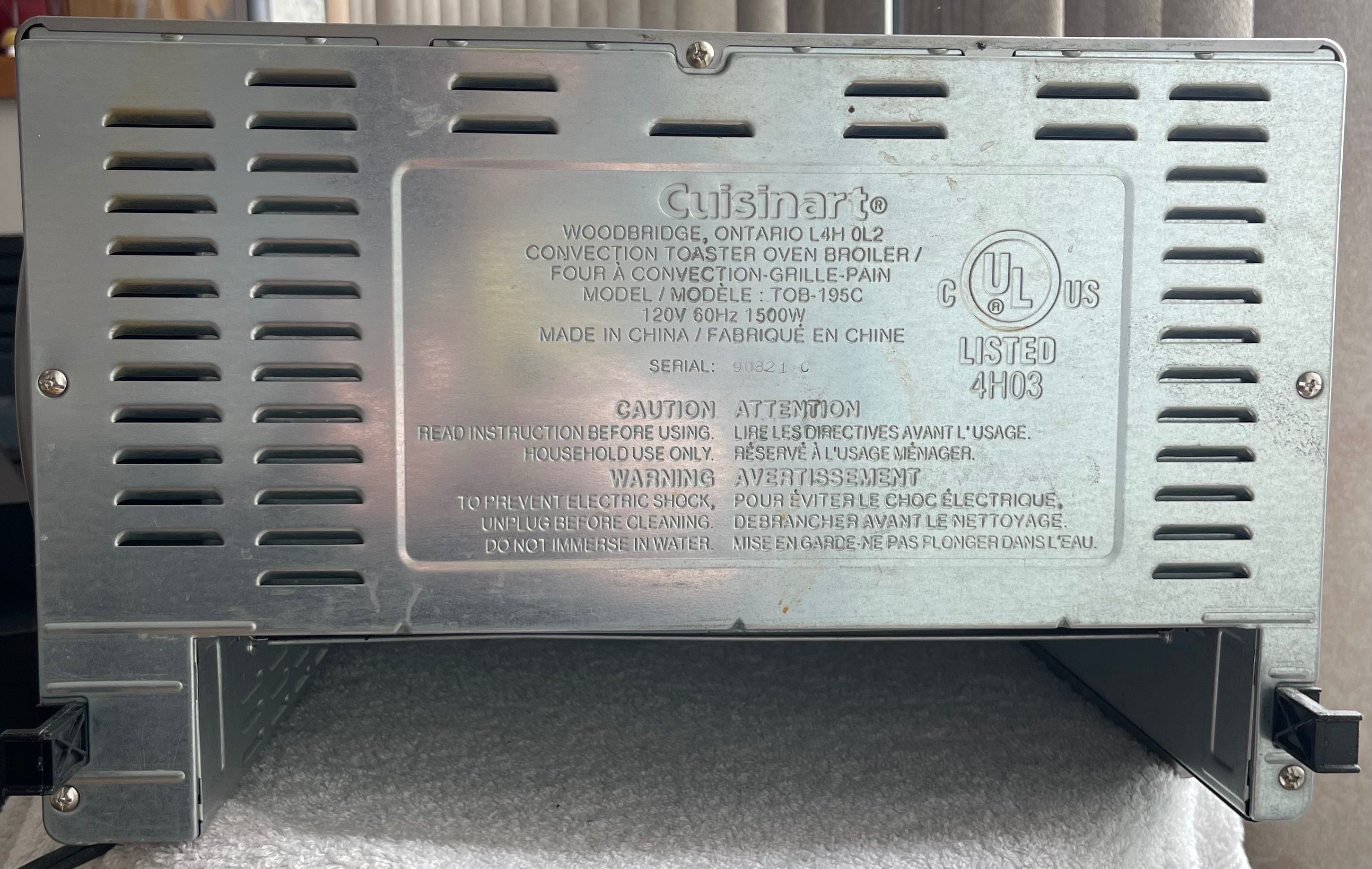 Cuisinart Convection Toaster Oven - Model TOB-195C - photo 3