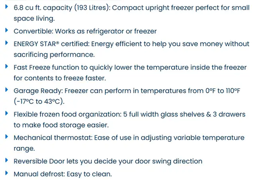 Convertible freezer