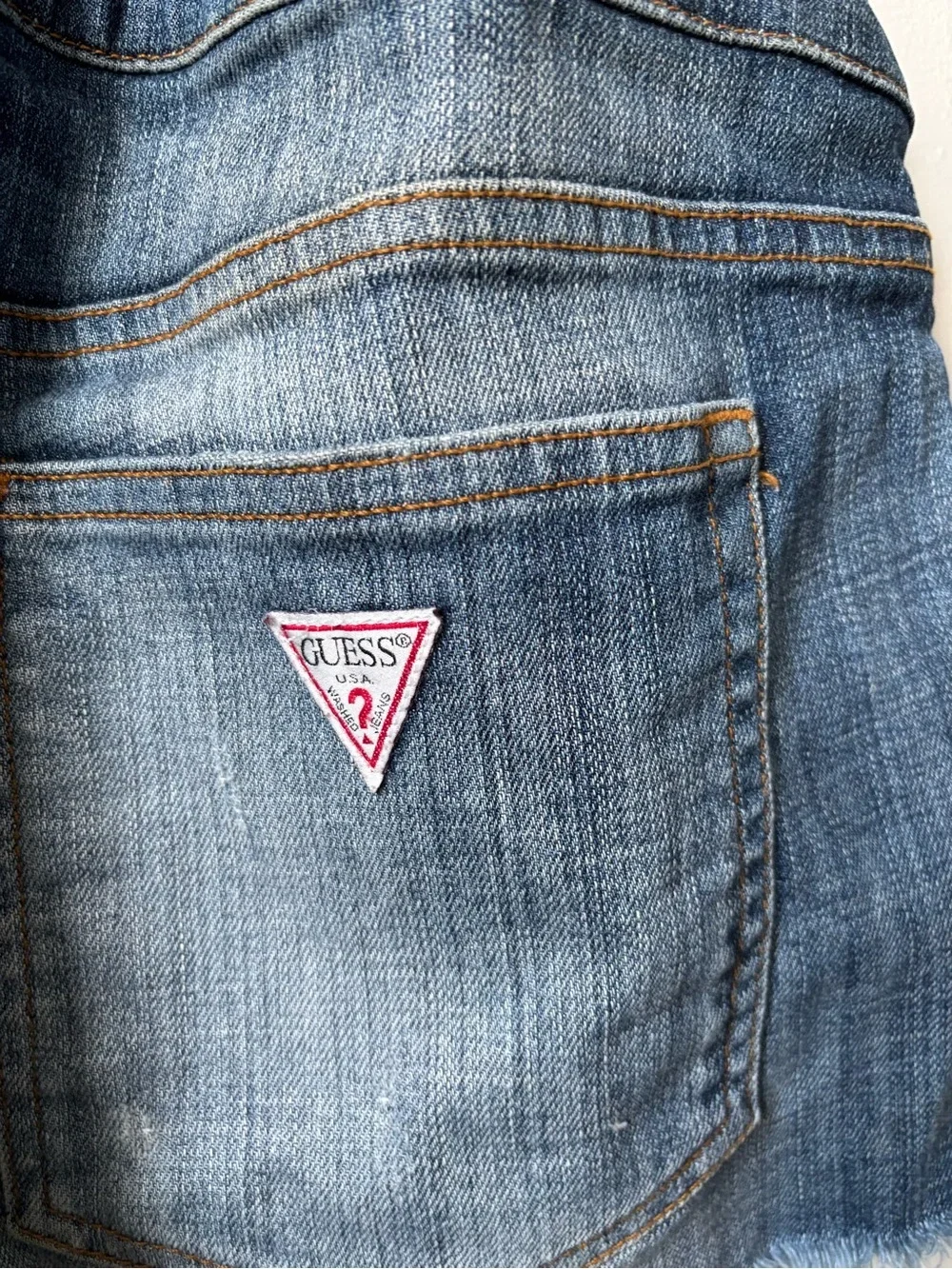 Vintage Guess Blue Denim Overalls with Contrast Stitching Y2K - photo 5