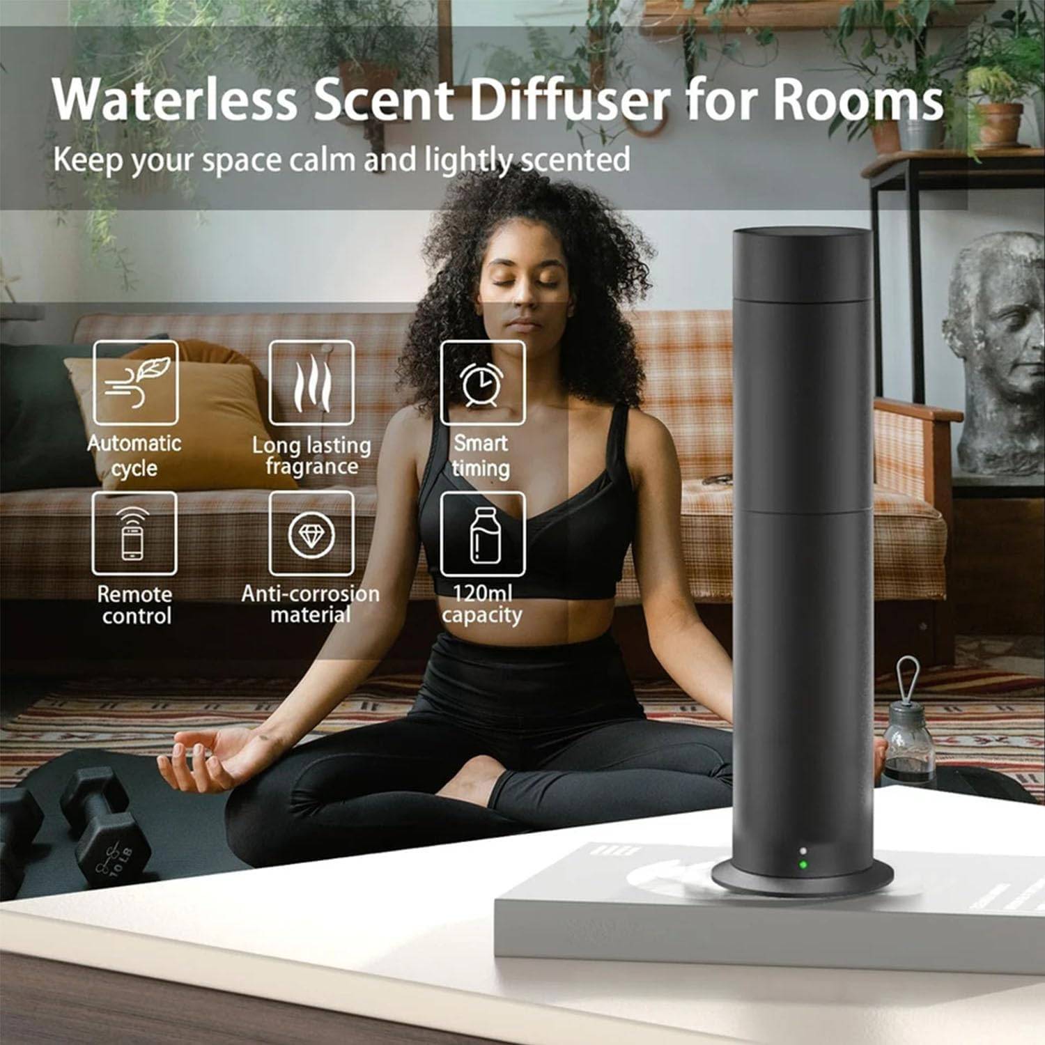 Black Aroma Diffuser with Remote Control