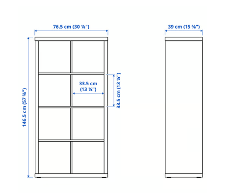 IKEA Shelf unit, KALLAX black-brown + 4 Cloth Storage bins - photo 4