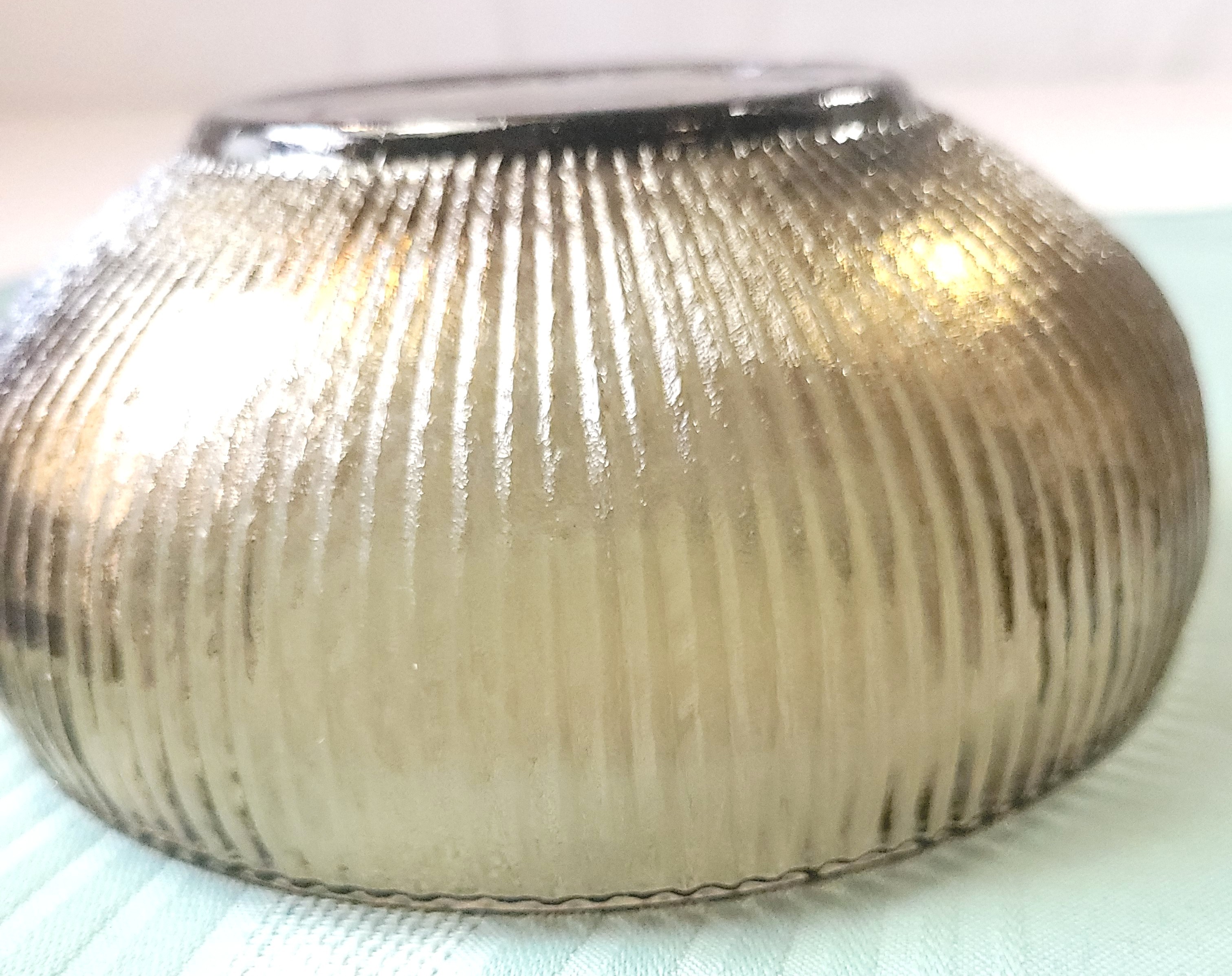1971 Vintage Libbey Broda Smoke Glass Ribbed Serving Bowl - photo 5