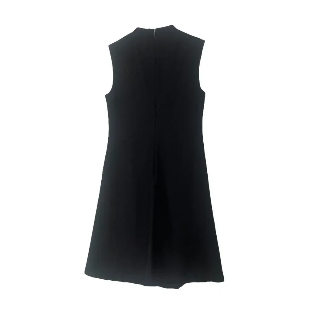 NWT Rebecca Taylor Black Sleeveless Gab Dress Size 4 - photo 2