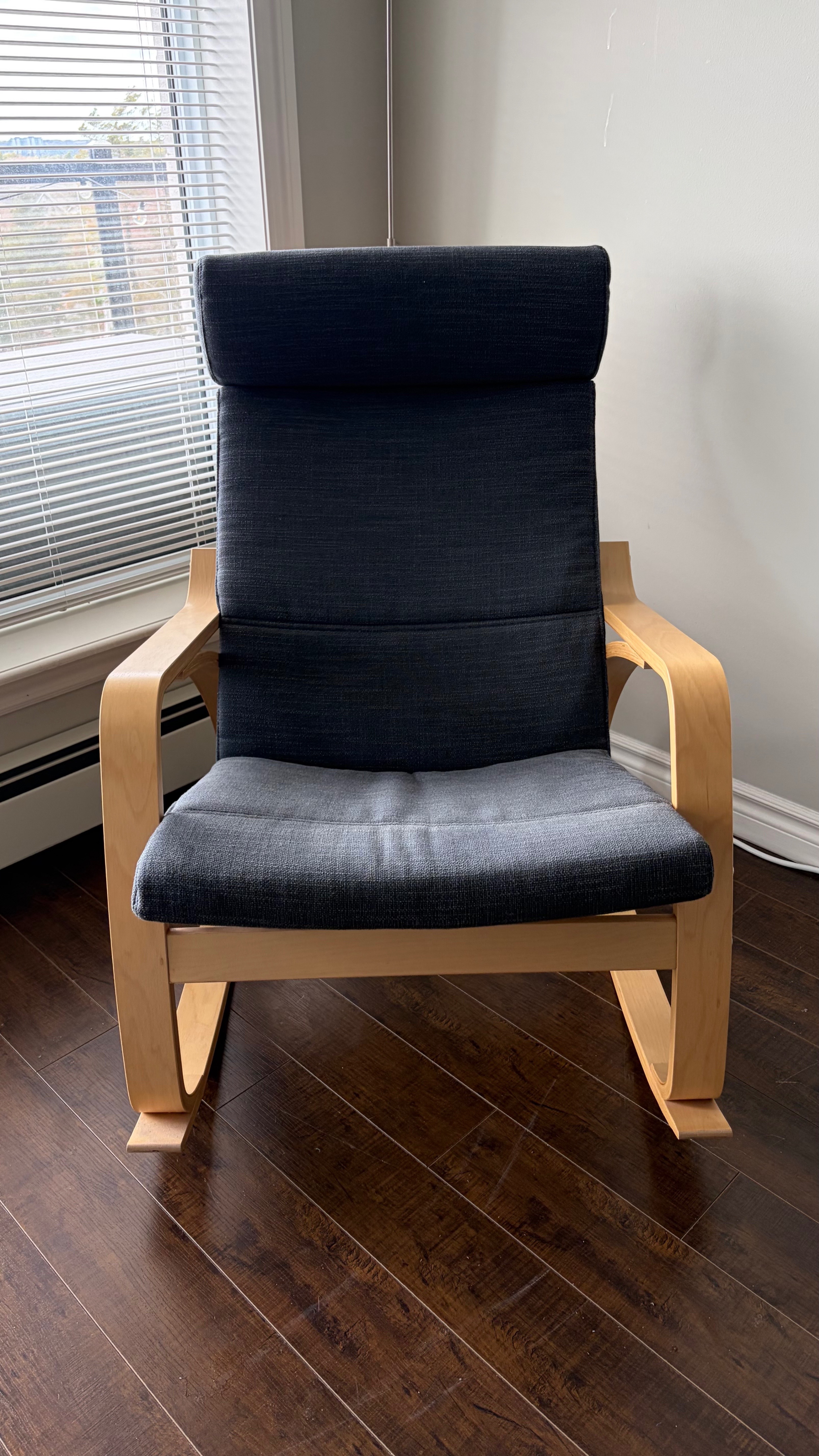 IKEA POÄNG Rocking Chair – Dark Grey Cushion