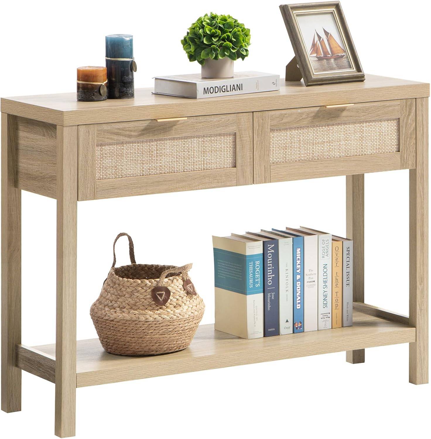 39" Wood Console Table with Drawers and Shelf - New in box - photo 2