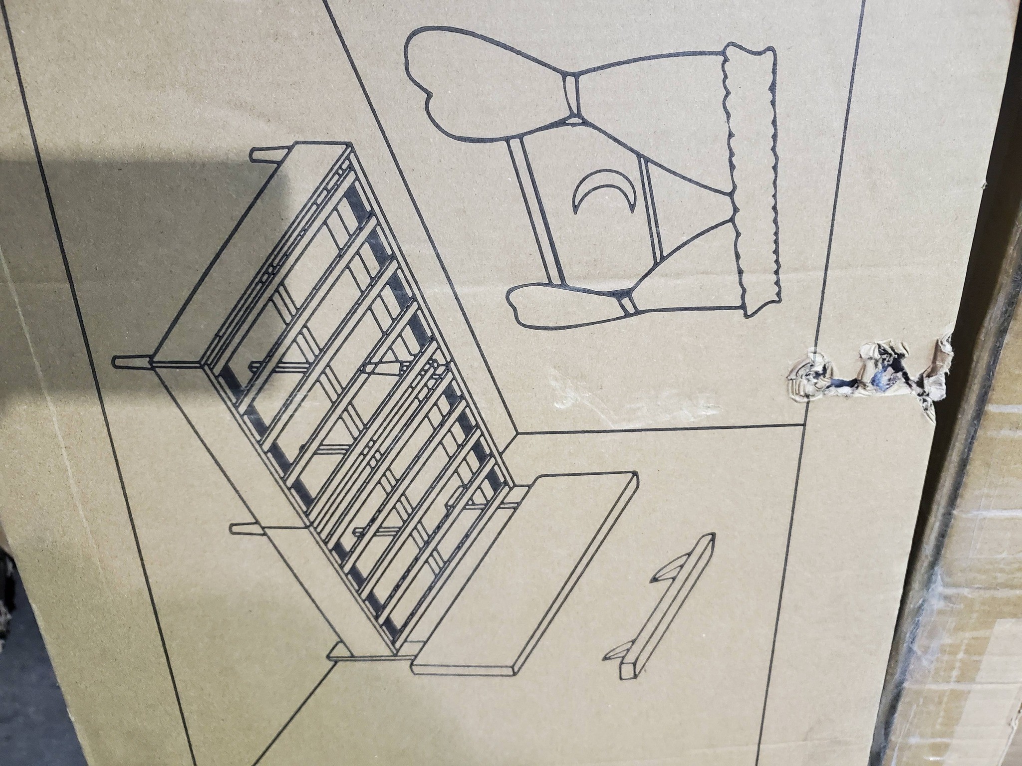 Full‑Size Bed Frame with Headboard