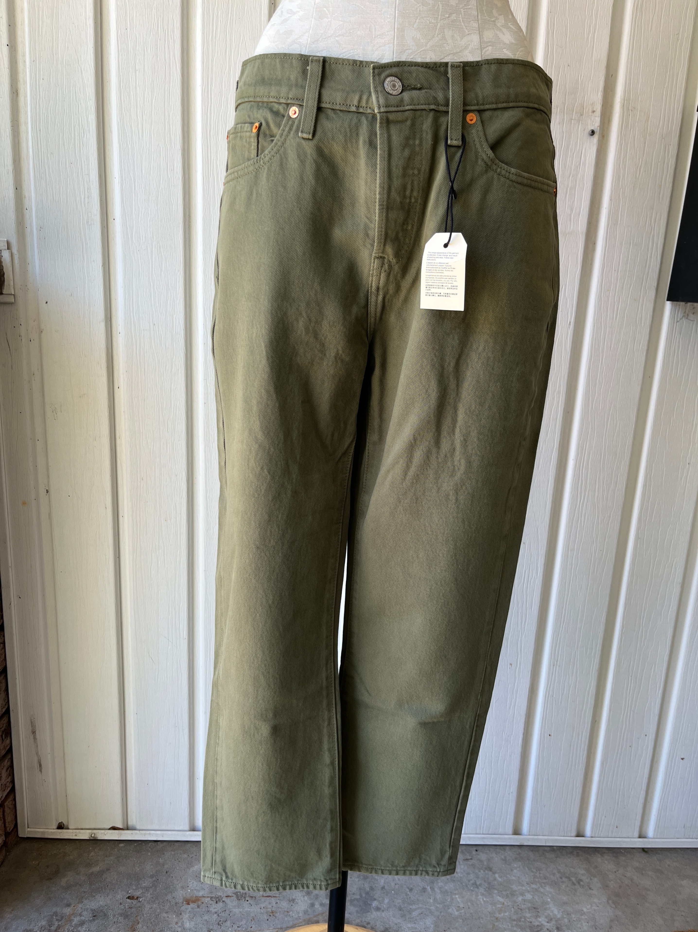 Levi's Wedgie Straight Jeans - Olive Green - Size 31x28