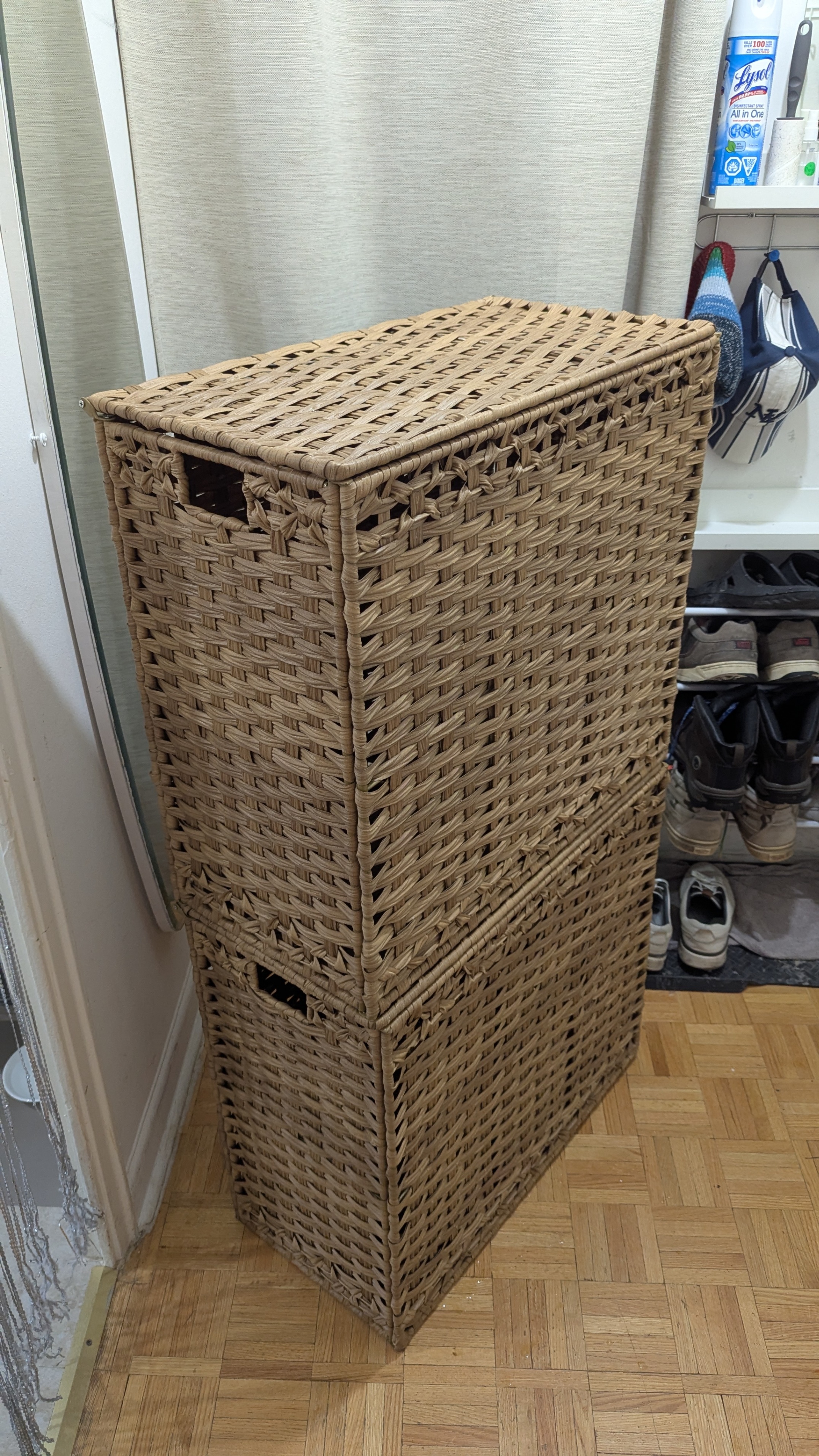 HUGE Wicker Laundry Basket Storage Organizer Laundry Hamper 132 - photo 3