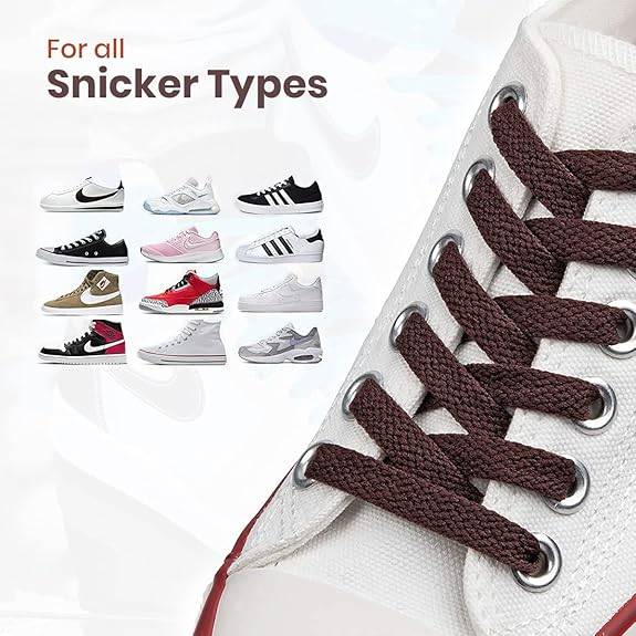 Flat Athletic Shoe Laces, 2 Pair Pack, For All Sneaker Types - photo 2