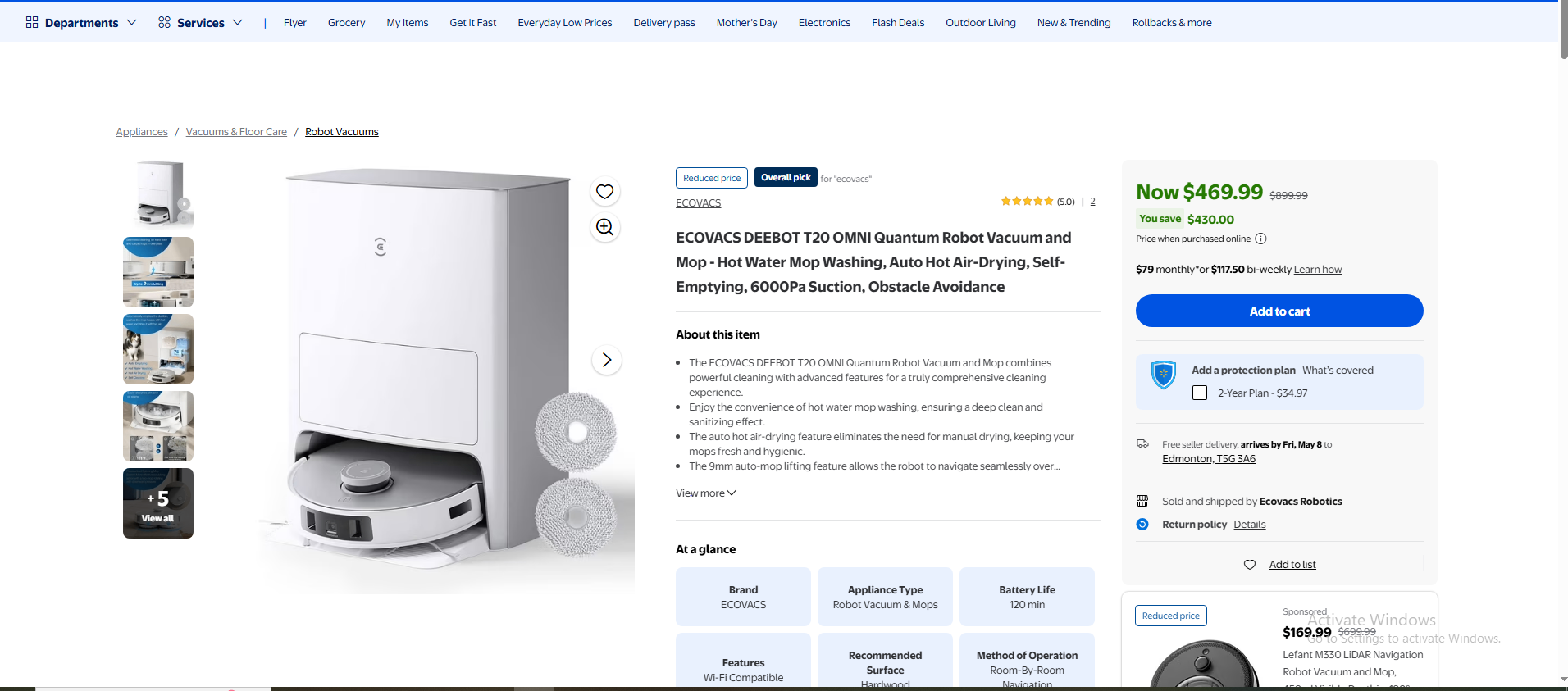 ECOVACS DEEBOT T20 OMNI Robot Vacuum and Mop - photo 3