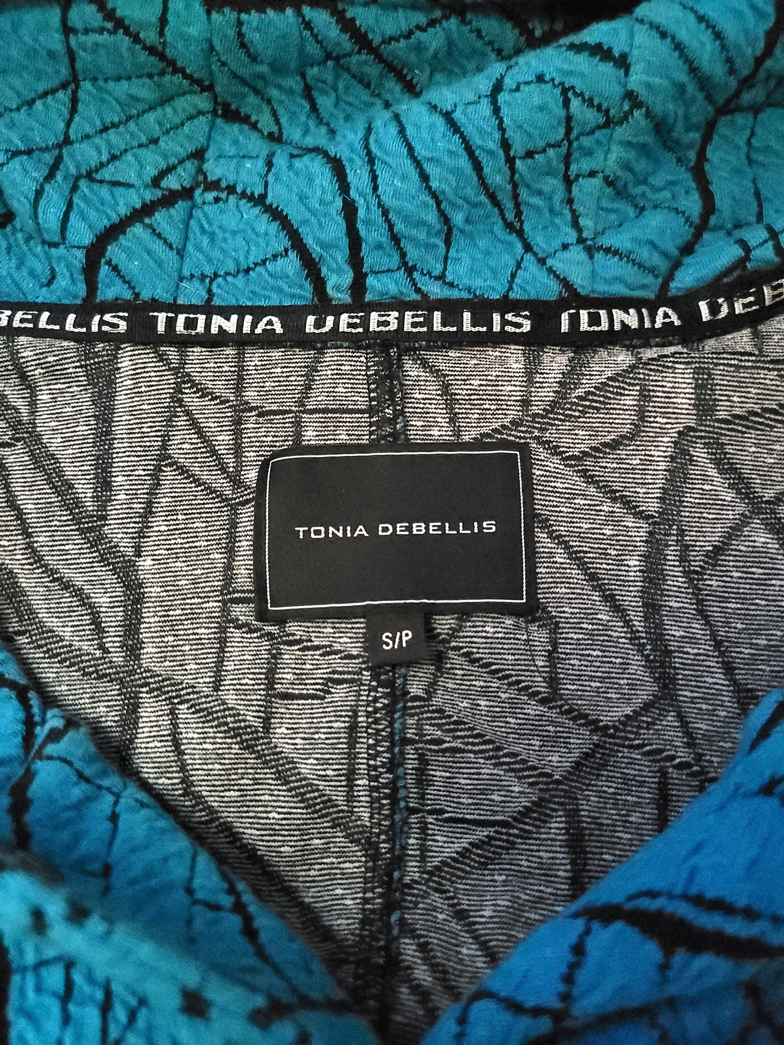 Tonia DeBellis Canada Teal Crackle Jacquard Knit Hooded Jacket - photo 5