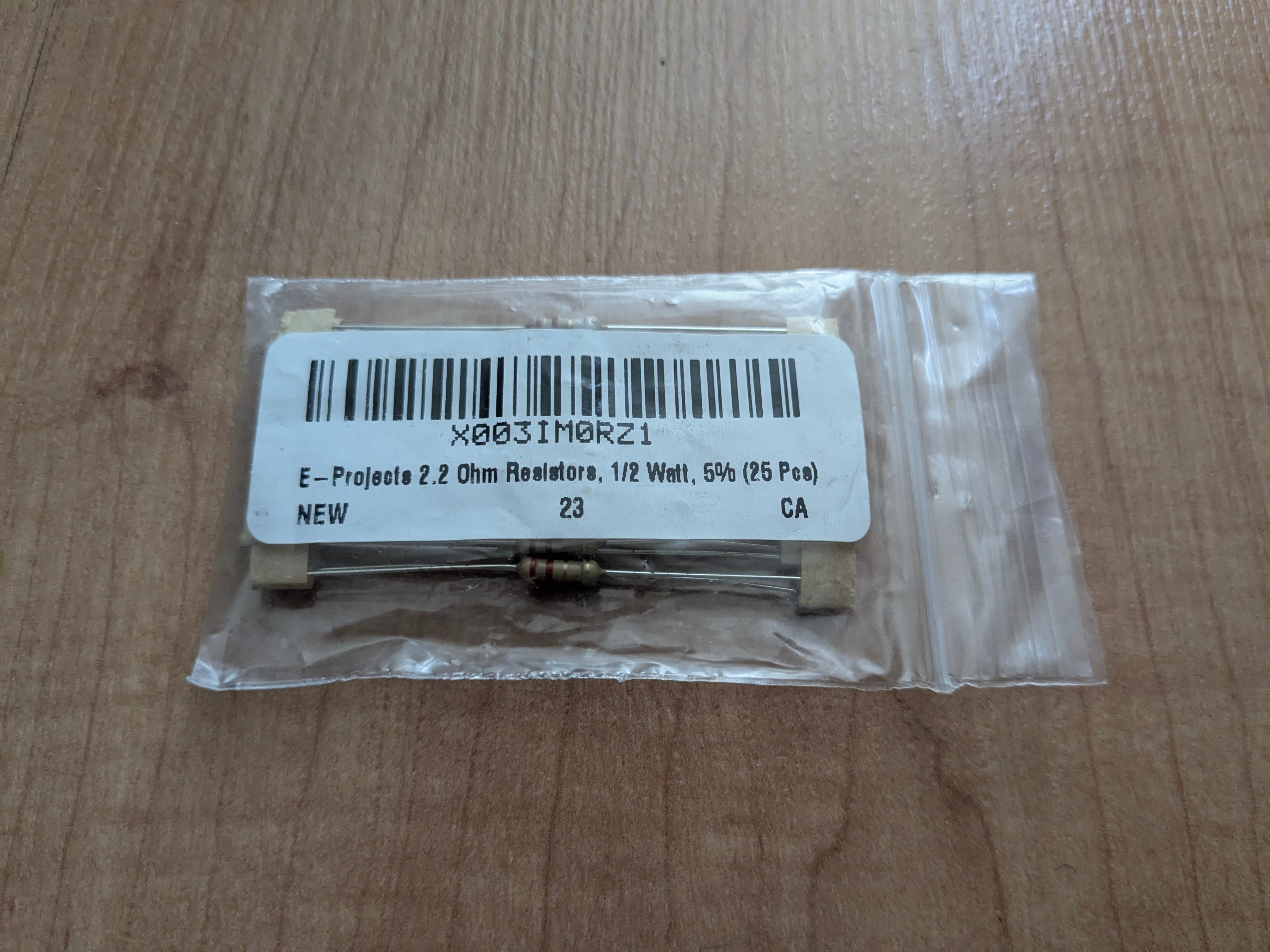 FREE: 2.2 OHM Resistors 1/2 watt %5 (25 pcs)