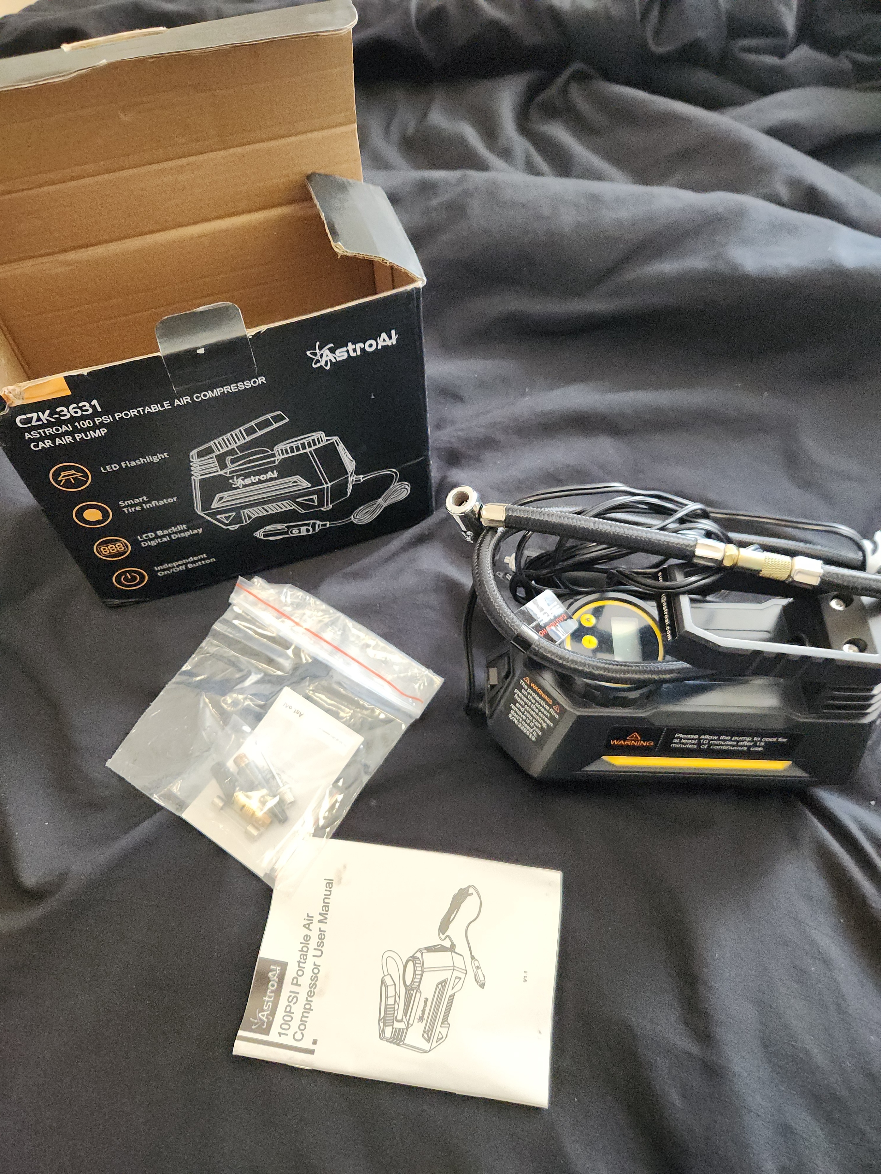AstroAI CZK-3631 100 PSI Portable Car Air Compressor - photo 3