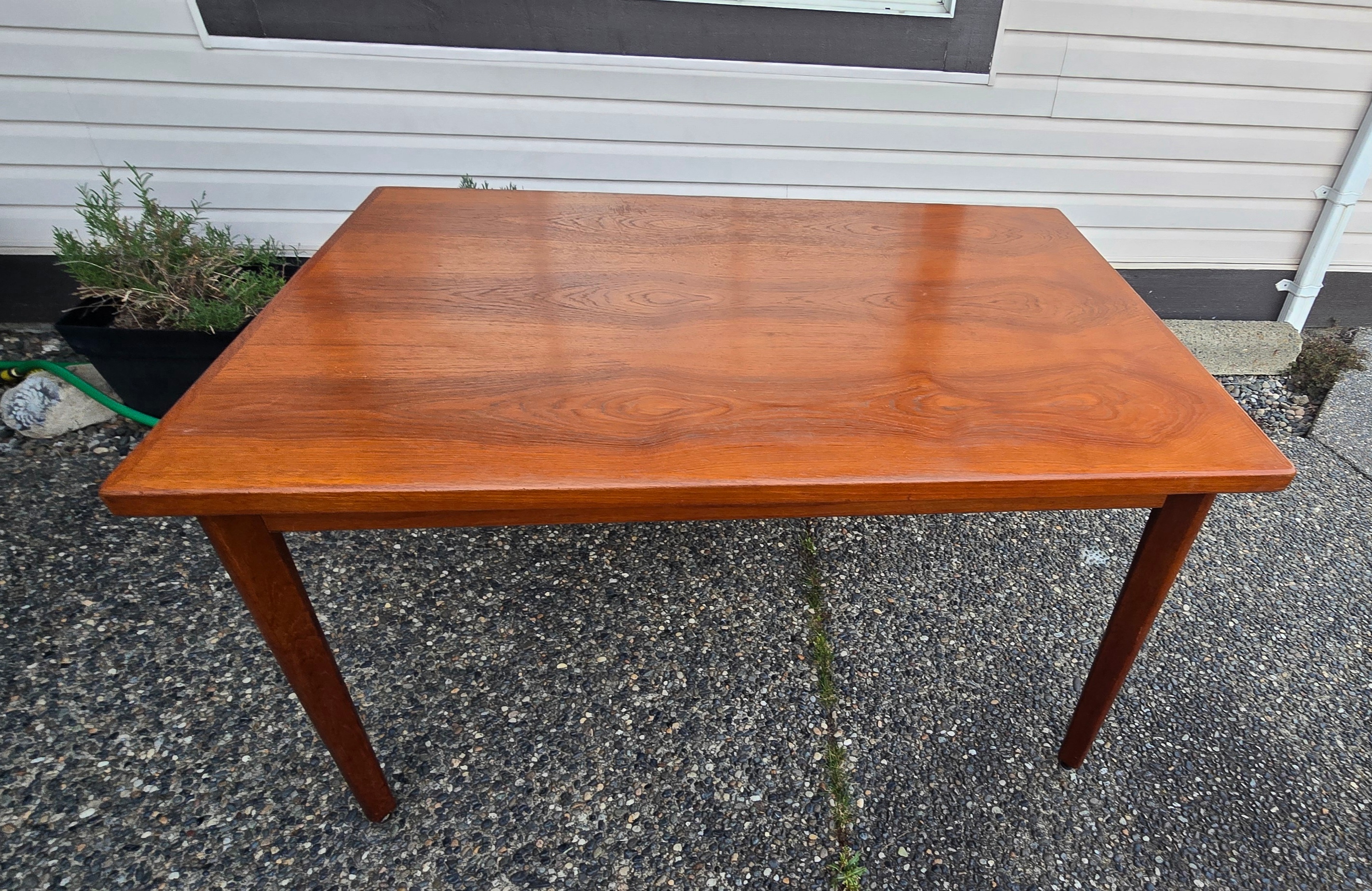 MID CENTURY TEAK DRAW LEAF DINING TABLE - photo 5