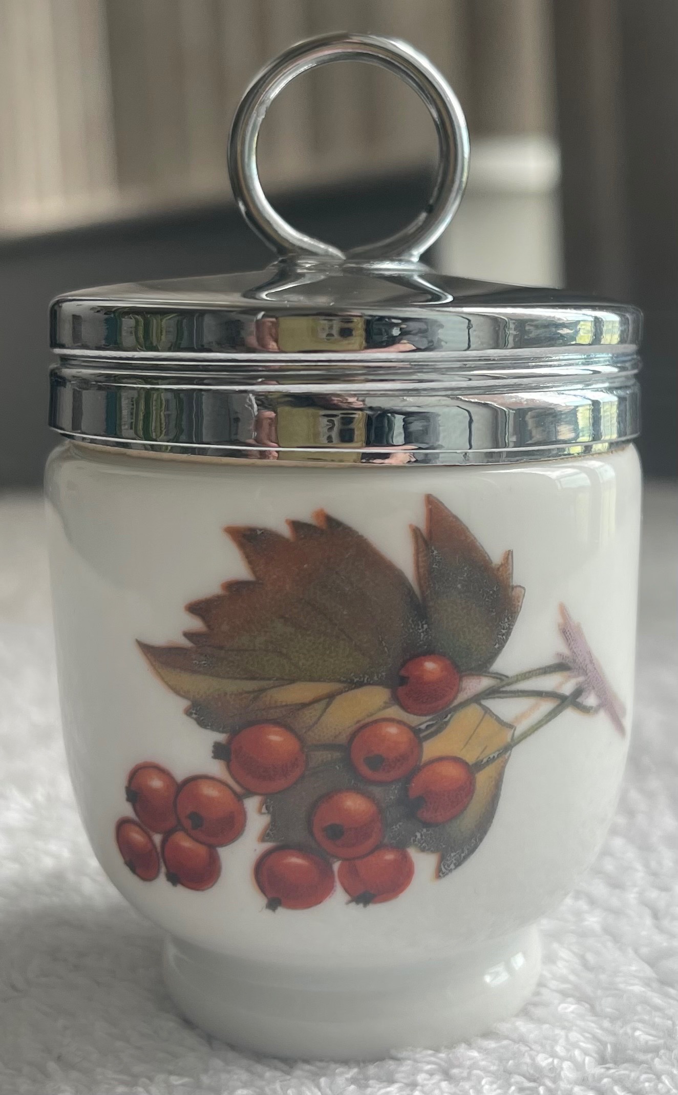 Vintage Royal Worcester Egg Coddler (Evesham Pattern)