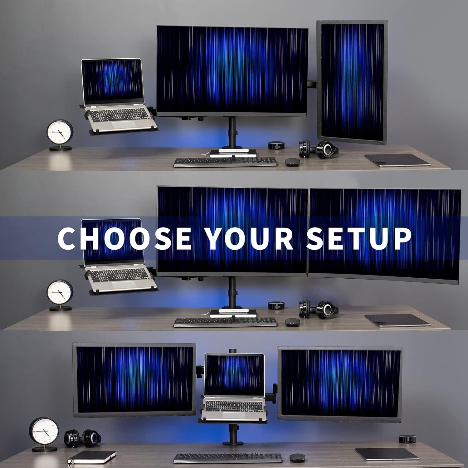 New  VIVO Dual Monitor + Laptop Adjustable DeskMount - photo 2