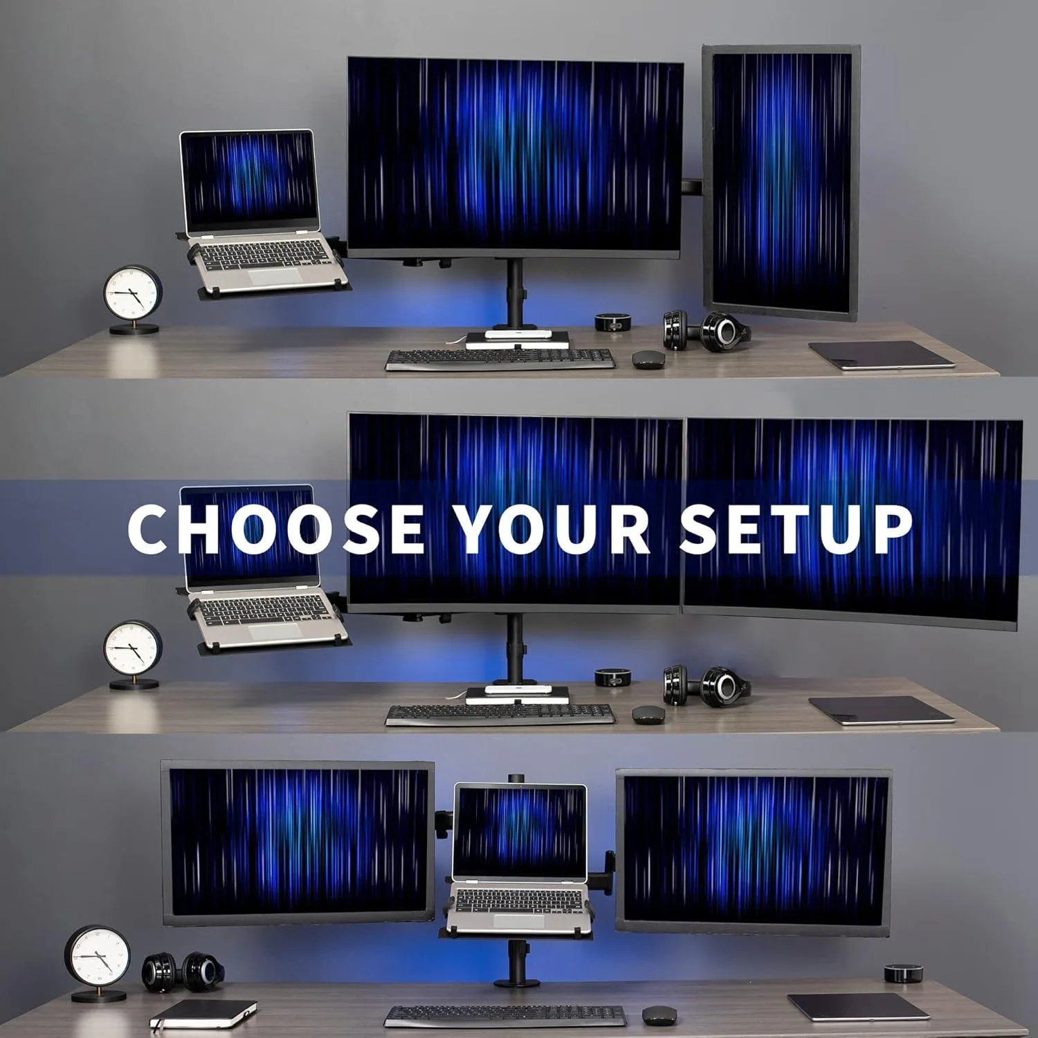 New  VIVO Dual Monitor + Laptop Adjustable DeskMount - photo 2