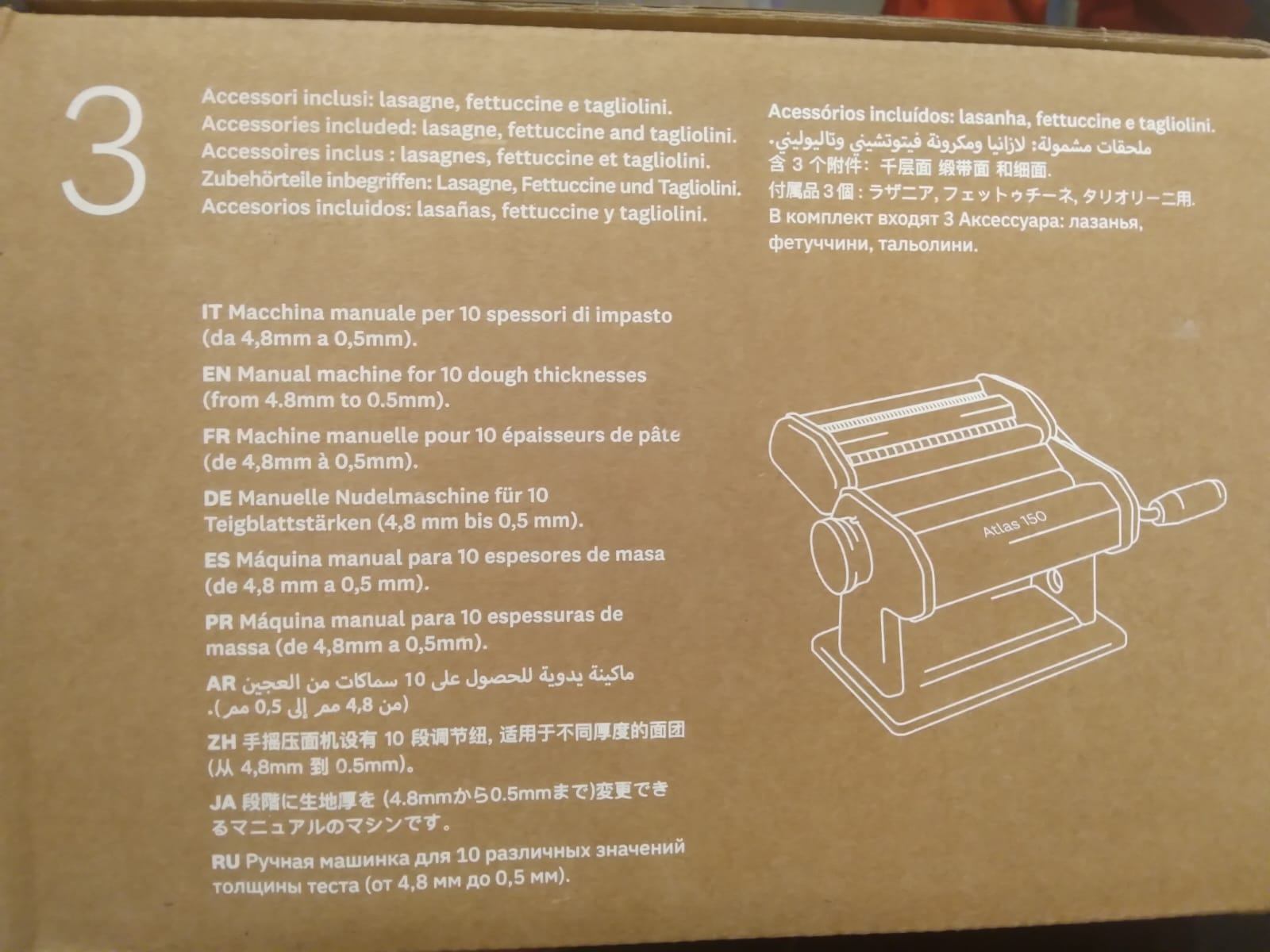 RETAIL PRICE$192-SEALED UNOPENED Marcato Atlas150 pasta machine - photo 5